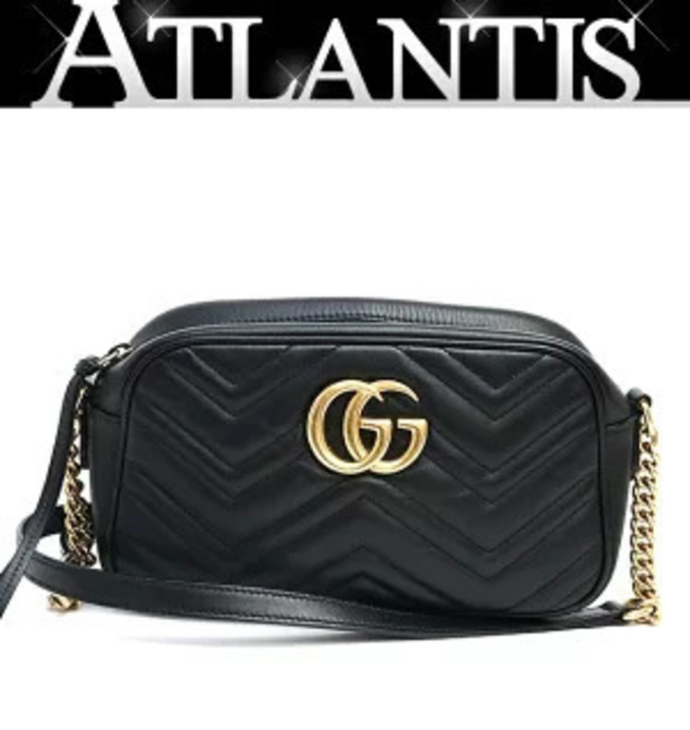 Gucci GG Marmont Shoulder Bag Leather Black